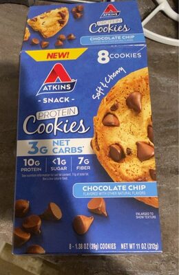 Chocolate Chip Flavored Snack Protein Cookies, Chocolate Chip