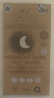 Midnight Dark 72% Cocoa Dark Chocolate, Midnight Dark