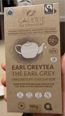 Earl Grey Tea 72% Cocoa Dark Chocolate, Earl Grey Tea