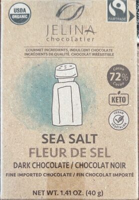 Sea Salt 72% Cocoa Dark Chocolate, Sea Salt