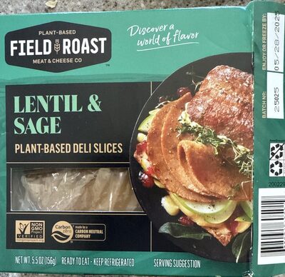 Lentil & Sage Plant-Based Deli Slices, Lentil & Sage