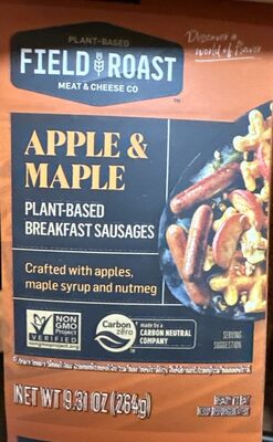 Apple & Maple Plant-Based Breakfast Sausages, Apple; Maple