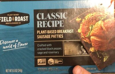 Classic Recipe Plant-Based Breakfast Sausage Patties Crafted With Cracked Black Pepper, Sage And Rosemary, Classic Recipe