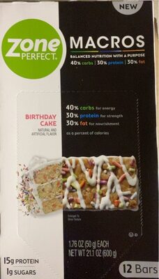 Birthday Cake Macros Bars, Birthday Cake