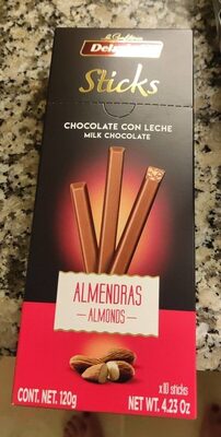 Almonds Milk Chocolate Sticks, Almonds