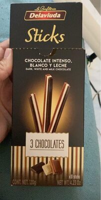 Dark, White And Milk Chocolate Sticks, Dark, White And Milk Chocolate