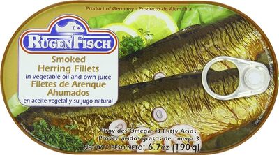 Vegetable Oil And Own Juice Smoked Herring Fillets