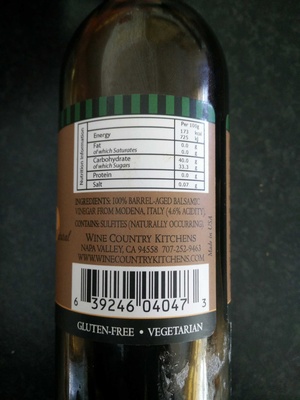Napa Valley, Barrel-Aged Balsamic Vinegar