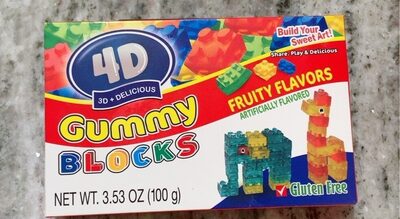 Fruity Flavored Gummy Blocks, Fruity