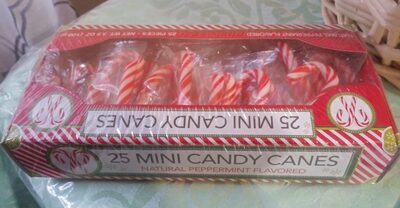 Peppermint Flavored Mini Candy Canes, Peppermint