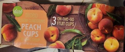 Diced Yellow Clingstone Peach Cups In Light Syrup