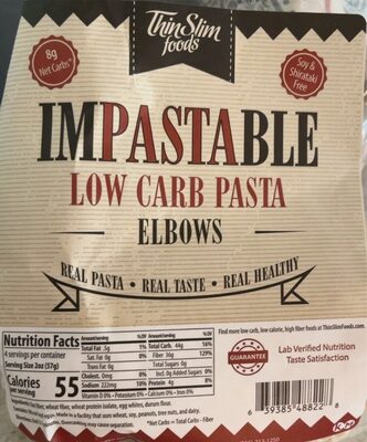 Impastable Low Carb Pasta, Elbows