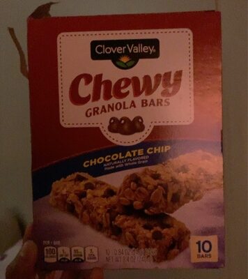 Chocolate Chip Flavored Chewy Granola Bars, Chocolate Chip