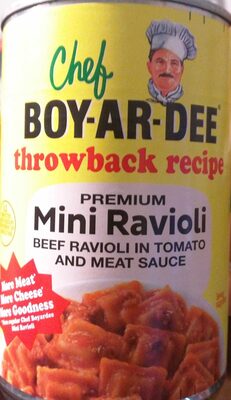Beef Premium Mini Ravioli In Tomato And Meat Sauce, Beef