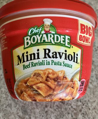 Chef Boyardee Mini Ravioli, Beef Ravioli in Pasta Sauce, Microwavable Meal, 14.5 oz. Bowl