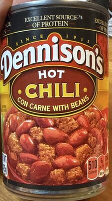 Dennison's Hot Chili Con Carne with Beans, 28g Protein Per Serving, 15 oz. Can