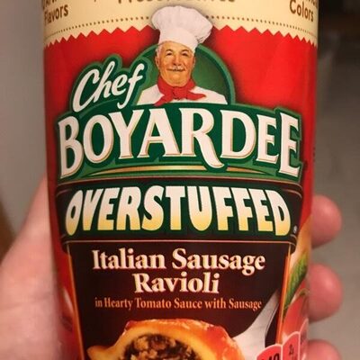Overstuffed Italian Sausage Ravioli In Hearty Tomato Sauce With Sausage, Overstuffed Italian Sausage