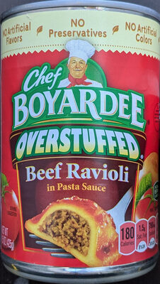 Overstuffed Beef Ravioli In Pasta Sauce, Overstuffed Beef