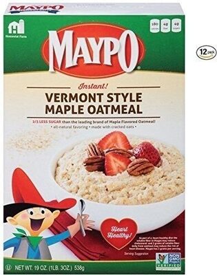 Vermont Style Maple Instant Oatmeal, Vermont Style Maple
