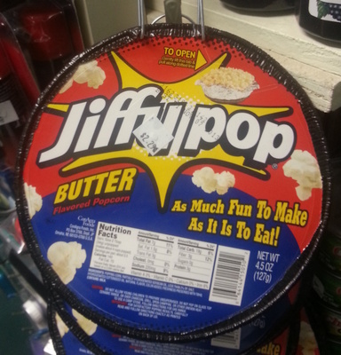 JIFFY POP Butter Flavored Popcorn, Stovetop Popping Pan, 4.5 oz.