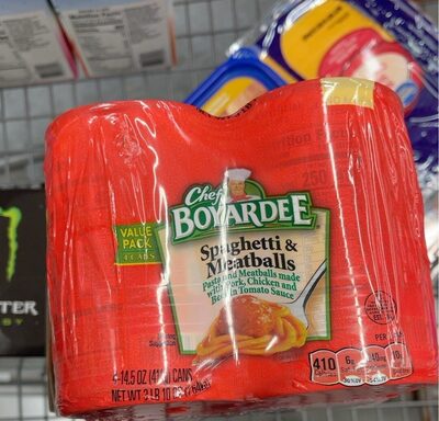 Chef Boyardee Spaghetti & Meatballs in Tomato Sauce, Ready-to-Eat Meal, 14.5 oz. Can (Pack of 4)