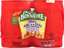 Chef Boyardee Mini ABC's and 123's with Meatballs in Tomato Sauce, 15 oz. Can (Pack of 4)