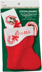 Candy Cane Stocking & Bookmark With Coloring Card