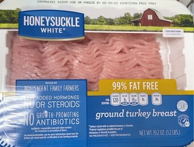 99% Fat Free Ground Turkey Breast Tray, 1.2 lbs