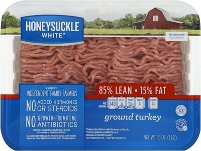 Fresh 85/15 Ground Turkey 1lb. Tray, Gas Flushed (MAP) Lidstock