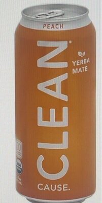 Organic Peach Sparkling Yerba Mate, Peach
