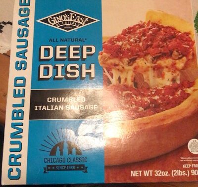 Authentic Sausage Chicago Deep Dish Pizza, Authentic Sausage
