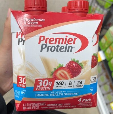 High Protein Shake, Strawberries & Cream