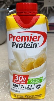 Bananas & Cream Flavored High Protein Shake, Bananas & Cream