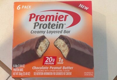 Chocolate Peanut Butter Creamy Layered Protein Bars, Chocolate Peanut Butter