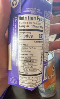 Blueberries & Cream High Protein Shake, Blueberries & Cream