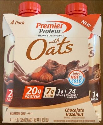 High Protein 20 G Smooth & Creamy Shake With Oats, Chocolate Hazelnut, Chocolate Hazelnut