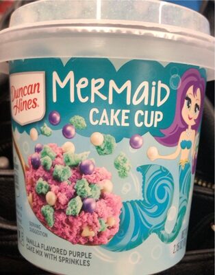 Vanilla Flavored Purple Cake Mix With Sprinkles Mermaid Cake Cup, Vanilla