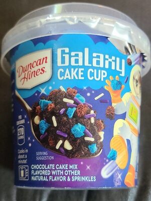 Chocolate Cake Mix Flavored With Other Natural Flavor & Sprinkles Galaxy Cake Cup, Chocolate
