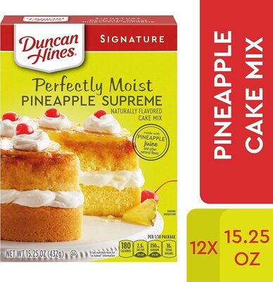 Pineapple Supreme Flavored Perfectly Moist Cake Mix, Pineapple Supreme
