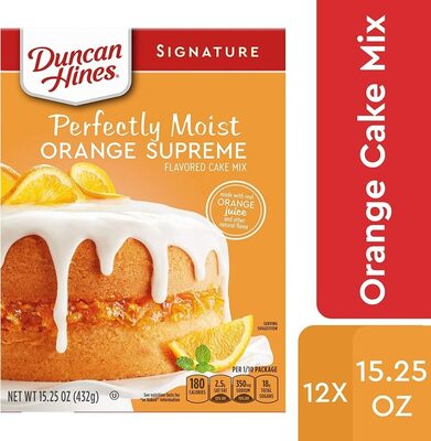 Orange Supreme Flavored Perfectly Moist Cake Mix, Orange Supreme