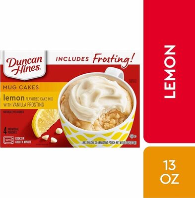 Lemon Cake Mix With Vanilla Frosting Mug Cakes, Lemon