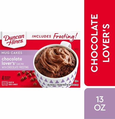 Chocolate Lover's Flavored Cake Mix With Chocolate Frosting Mug Cakes, Chocolate Lover's