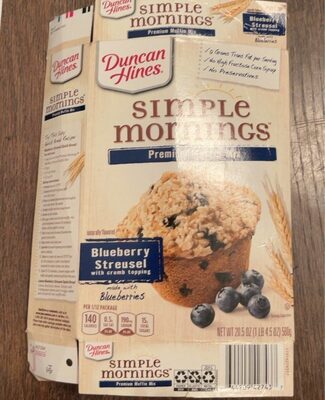 Blueberry Streusel With Crumb Topping Premium Muffin Mix, Blueberry Streusel