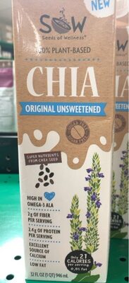 Original Unsweetened Chia, Original Unsweetened