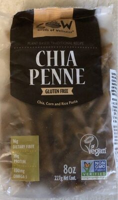 Chia, Corn And Rice Pasta, Chia Penne