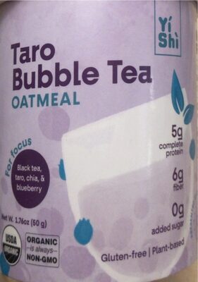 Taro Bubble Tea Oatmeal, Taro Bubble Tea