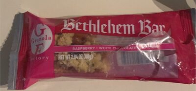 Raspberry, White Chocolate, Almonds Bethlehem Bar, Raspberry, White Chocolate, Almonds