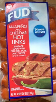Jalapeno And Cheddar Hot Links, Jalapeno And Cheddar