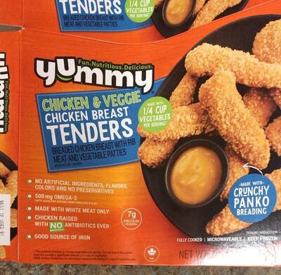 Chicken & Veggie Chicken Breast Tenders Breaded Chicken Breast With Rib Meat And Vegetable Patties, Chicken & Veggie