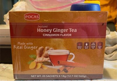 Cinnamon Flavor Instant Honey Ginger Tea Sachets, Cinnamon